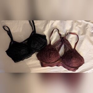 Two Romantic Lace Bras-Aerie